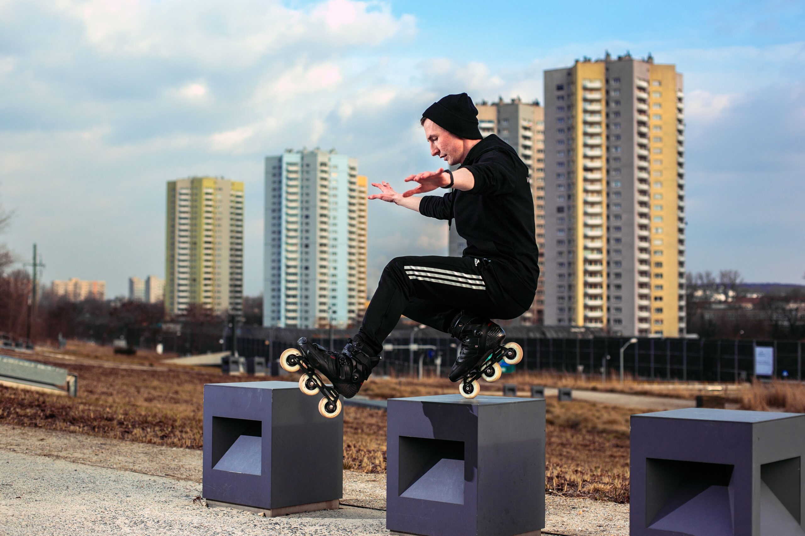 jazda na rolkach Olsztyn, freestyle slalom